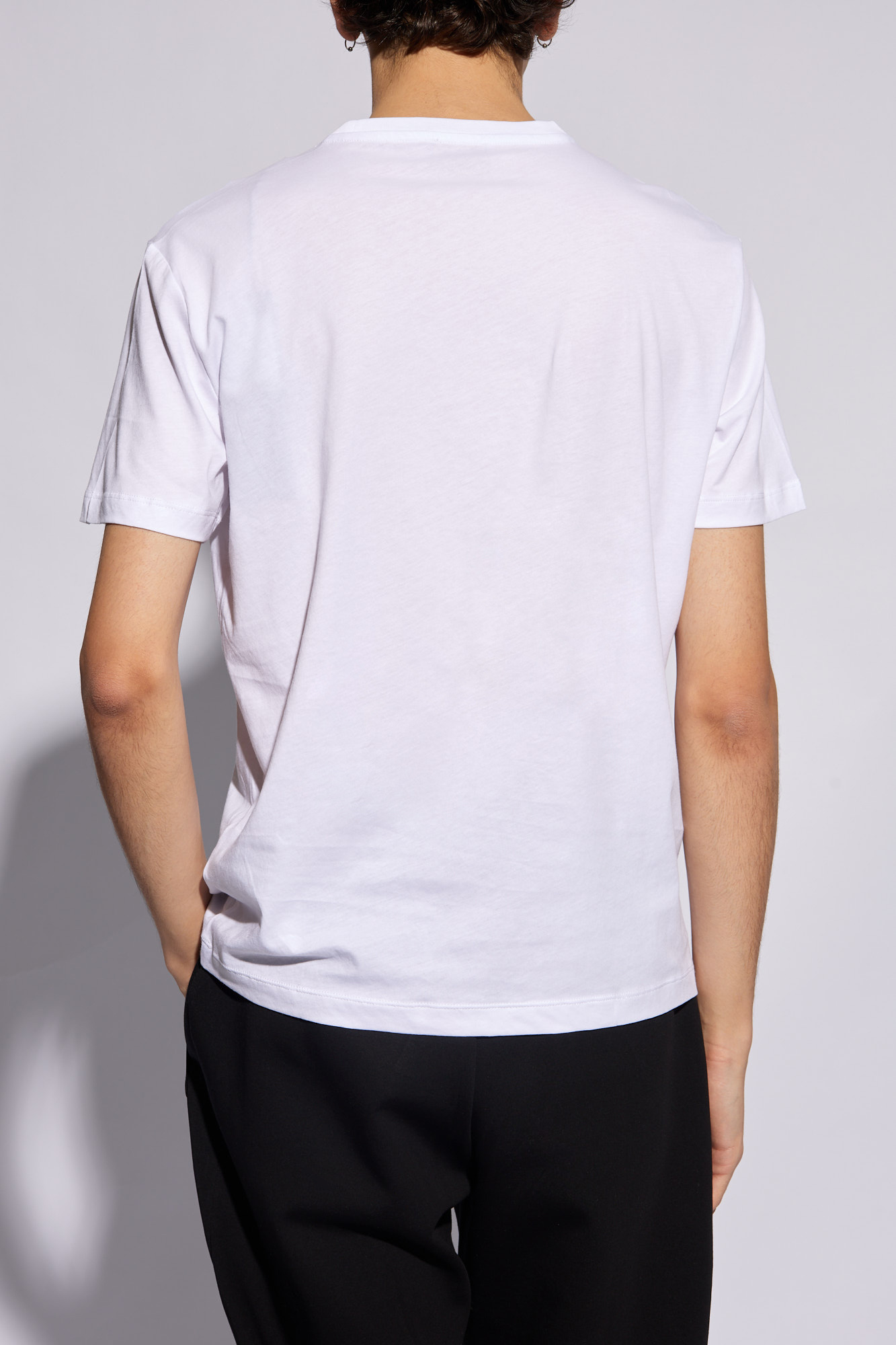 Plain white sale armani t shirt